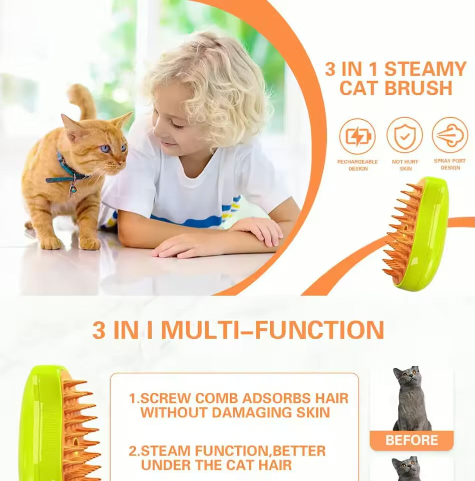 Kedi Masaj ve Tüy Toplama Tarağı – Rahatlatıcı Masaj & Kolay Temizlik!